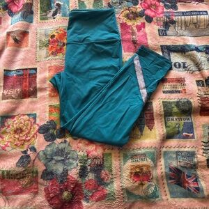 Teal Leggings with Silver Stripe Victoria’s Secret XS